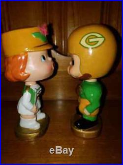 Green Bay Packers Kissing Pairs NFL/AFL/Bobbing Head/ Nodder/Bobble Head MINT