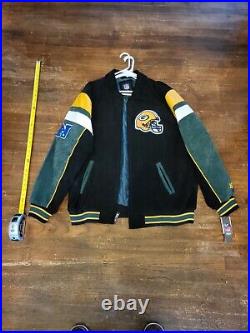Green Bay Packers LEATHER! Letterman Jacket! New With Tags! Offical NFL