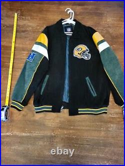 Green Bay Packers LEATHER! Letterman Jacket! New With Tags! Offical NFL