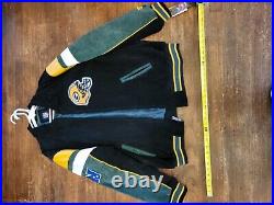 Green Bay Packers LEATHER! Letterman Jacket! New With Tags! Offical NFL