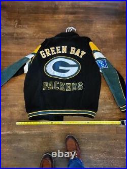 Green Bay Packers LEATHER! Letterman Jacket! New With Tags! Offical NFL