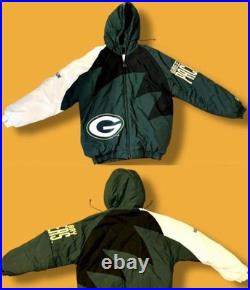 Green Bay Packers Logo Athletic Jacket Men Medium Hooded Vintage NFL PRO LINE Green Bay Packers Logo Athletic Jacket Men Medium Hooded Vintage NFL PRO LINE