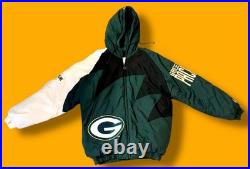 Green Bay Packers Logo Athletic Jacket Men Medium Hooded Vintage NFL PRO LINE Green Bay Packers Logo Athletic Jacket Men Medium Hooded Vintage NFL PRO LINE