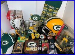 Green Bay Packers Memorabilia Lot Stein Football Chrome Banner Proline Helmet
