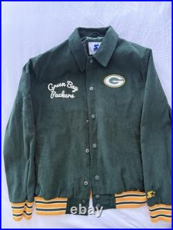 Green Bay Packers Men's Corduroy Football Jacket NFL Licensed, Size Large