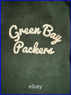Green Bay Packers Men's Corduroy Football Jacket NFL Licensed, Size Large