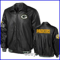 Green Bay Packers Men's Faux Leather Jacket