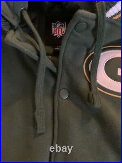 Green Bay Packers Men's Large Varsity Jacket Brand New NFL Super Bowl Champs