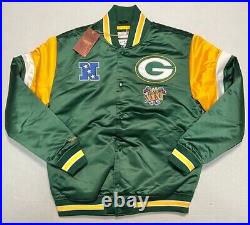 Green Bay Packers Mitchell & Ness Throwback Jacket Size 2XL