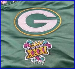 Green Bay Packers Mitchell & Ness Throwback Jacket Size 2XL