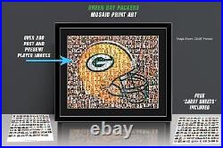 Green Bay Packers Mosaic Print Art of the Greatest Packer Players of All Time
