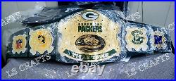 Green Bay Packers NFL Championship Belt Adult Size 2mm Brass