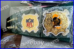 Green Bay Packers NFL Championship Belt Adult Size 2mm Brass