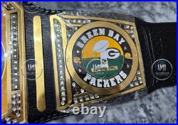 Green Bay Packers NFL Championship Belt Adult Size 2mm Brass