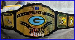 Green Bay Packers NFL Championship Belt Adult Size 2mm Brass
