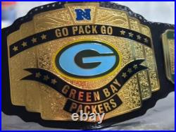 Green Bay Packers NFL Championship Belt Adult Size 4mm Brass Green Bay Packers NFL Championship Belt Adult Size 4mm Brass