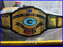 Green Bay Packers NFL Championship Belt Adult Size 4mm Brass Green Bay Packers NFL Championship Belt Adult Size 4mm Brass
