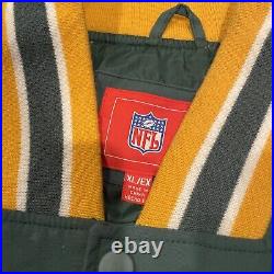 Green Bay Packers NFL Football Super Bowl Varsity Bomber Jacket Size XL Green