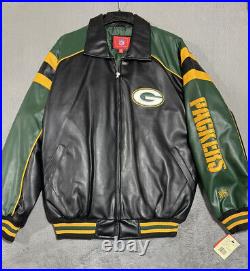 Green Bay Packers NFL Football Vtg Varsity Bomber Sweater Sports Jacket Sz-L-NWT