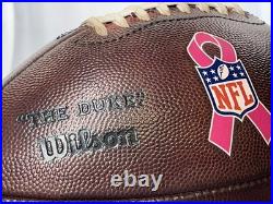 Green Bay Packers NFL Game Ball Team Issued Wilson The Duke Pink Ribbon