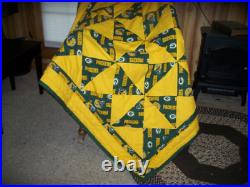 Green Bay Packers NFL Lap Quilt with 1 Pillow, NEW