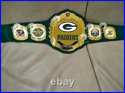 Green Bay Packers NFL League Championship Belt Super Bowl Football 2mm Brass