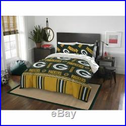 Green Bay Packers NFL Queen 5 Piece Comforter Bedding Team Logo Bed in Bag Set