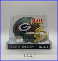 Green Bay Packers NFL Riddell Blaze Alternate Mini Helmet Date Code May 2017