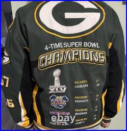 Green Bay Packers NFL Super Bowl Jacket -Men's Medium