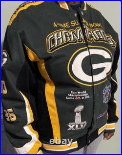 Green Bay Packers NFL Super Bowl Jacket -Men's Medium