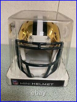 Green Bay Packers NFL Unsigned Riddell Alternate Chrome Mini Helmet New In Box