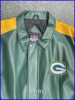 Green Bay Packers NFL Vtg Football Varsity Bomber Sweater Jacket Coat 2XL NWT