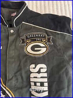 Green Bay Packers NFL vtg Football Sports Varsity Bomber Jacket Coat -M RARE