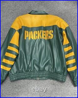 Green Bay Packers NFL vtg Football Varsity Bomber Sweater Jacket Coat Sz 2XL NWT