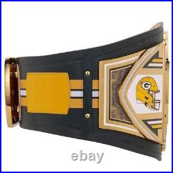 Green Bay Packers N-f-l Championship Belt Adult Size 2mm Brass Green Bay Packers N-f-l Championship Belt Adult Size 2mm Brass