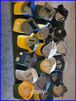Green Bay Packers New Era Reebok L/XL Flex Fit Hat Cap Lot (18 total)