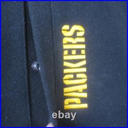 Green Bay Packers New Era Third Down Varsity Jacket Mens 2XL Black Snap Bomber