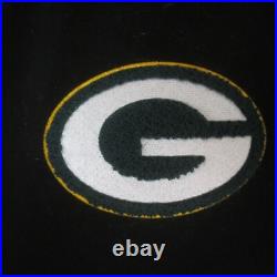 Green Bay Packers New Era Third Down Varsity Jacket Mens 2XL Black Snap Bomber