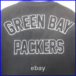 Green Bay Packers New Era Third Down Varsity Jacket Mens 2XL Black Snap Bomber