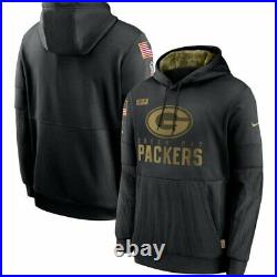 Green Bay Packers Nike 2020 Salute to Service Sideline Performance Hoodie-Size L