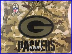 Green Bay Packers Nike Custom Salute To Service Sleeveless Hoodie XL Camo
