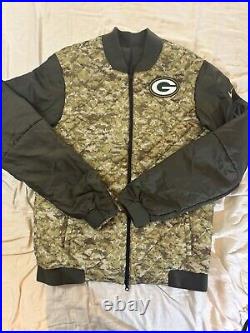 Green Bay Packers Nike Salute To Service Reversible Jacket Rare Medium