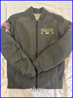 Green Bay Packers Nike Salute To Service Reversible Jacket Rare Medium