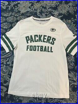 Green Bay Packers Nike Team Training Shirt White Large Rare