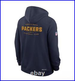 Green Bay Packers Nike The 1923 Classic Sideline Dri-FIT Pullover Hoodie Navy