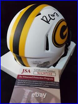 Green Bay Packers Randall Cobb Autographed Signed Lunar Mini Helmet Jsa Coa