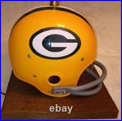 Green Bay Packers Riddell 2 Bar Helmet Lamp Vintage Excellent