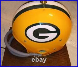 Green Bay Packers Riddell 2 Bar Helmet Lamp Vintage Excellent