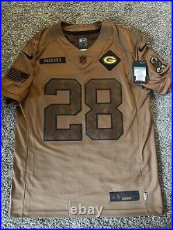 Green Bay Packers Salute To Service 2023 (AJ Dillon) Auth Nike Jersey Medium