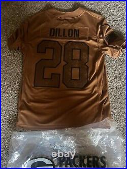 Green Bay Packers Salute To Service 2023 (AJ Dillon) Auth Nike Jersey Medium